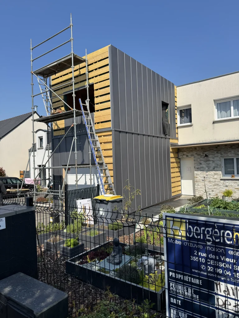 Extensio d'une maison construite par notre maître d’œuvre